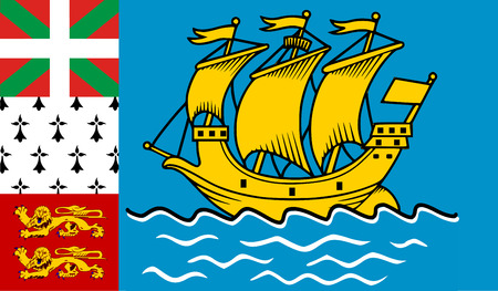 Saint Pierre and Miquelon Flagのイラスト素材