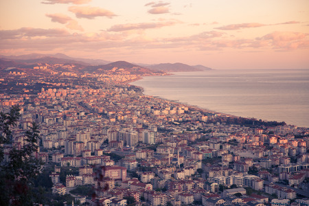Aerial View of Alanya in Turkeyの写真素材