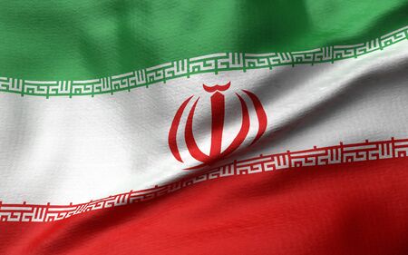 3D Illustration of Iran Flagの写真素材