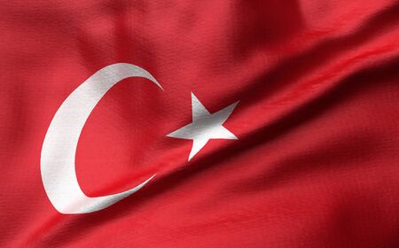 3D Illustration of Turkey Flag