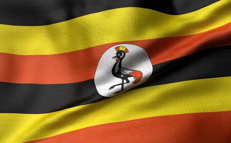 3D Render of Uganda Flag