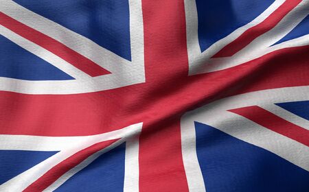 3D Render of United Kingdom Flag