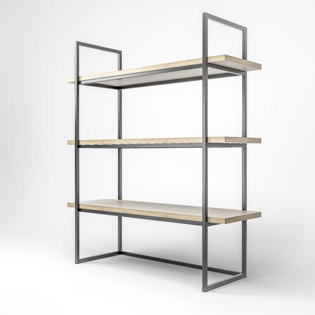 3d illustration of a modern loft-style rackの写真素材