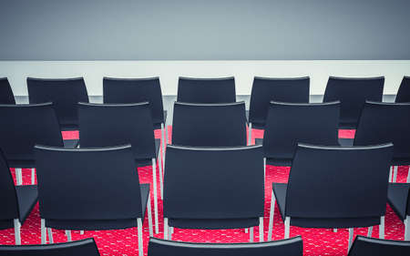 3d render of Conference hall with chairs