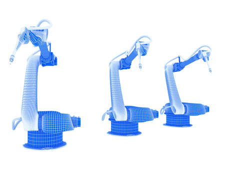 3d render of an Industrial Robot Isolated On White