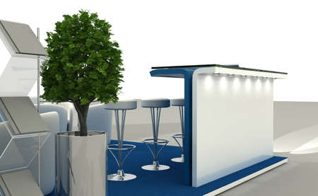 3d illustration of an Exhibition stand