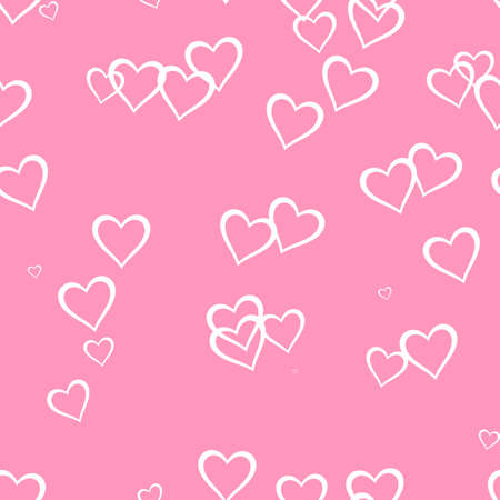 Seamless Hearts sprayed on background - Happy Valentine Day Decoration Seamless Patternの写真素材