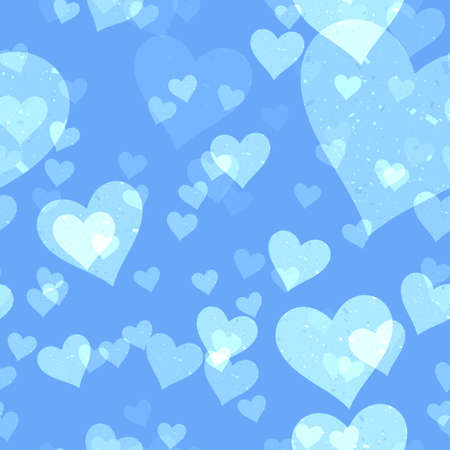 Seamless Hearts sprayed on background - Happy Valentine Day Decoration Seamless Patternの写真素材