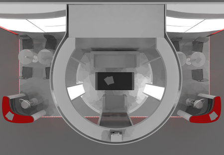 3d illustration of an Exhibition standの写真素材