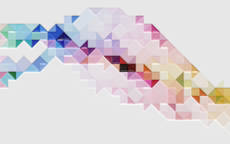Glossy Tiles Color Abstract backgroundの写真素材