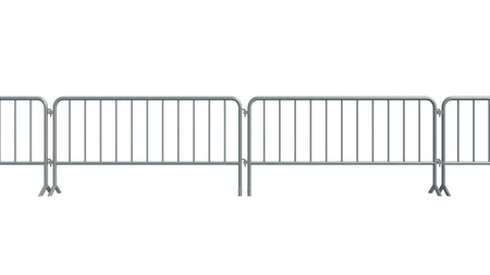 3D illustration of Mobile Security fence isolatedの写真素材
