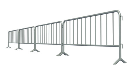 3D illustration of Mobile Security fence isolatedの写真素材