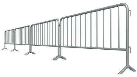 3D illustration of Mobile Security fence isolatedの写真素材