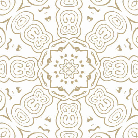 Oriental Seamless Vector Pattern - Repeating ornament for textile, wraping paper, fashion etc.のイラスト素材