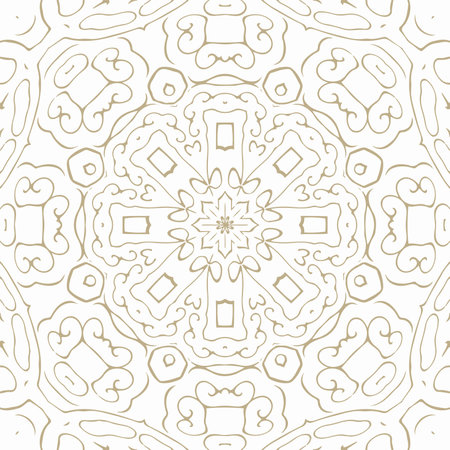Oriental Seamless Vector Pattern - Repeating ornament for textile, wraping paper, fashion etc.のイラスト素材