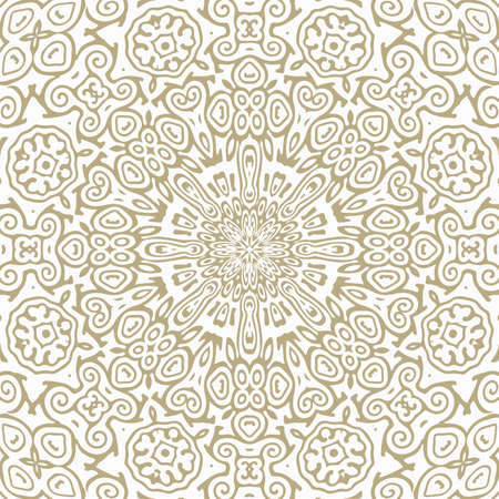 Oriental Seamless Vector Pattern - Repeating ornament for textile, wraping paper, fashion etc.のイラスト素材