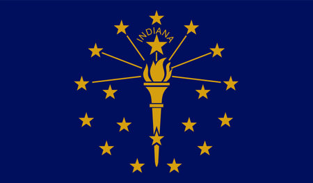 Indiana US State Vector Illustrationのイラスト素材