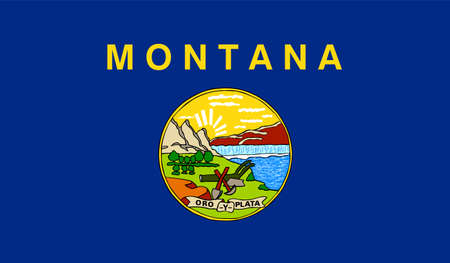Montana US State Vector Illustrationのイラスト素材
