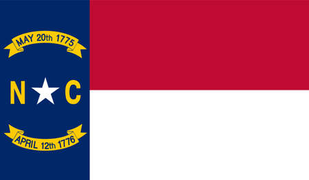North Carolina US State Vector Illustrationのイラスト素材