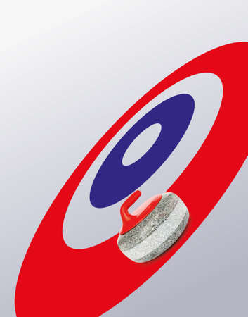 Background with curling home circles
