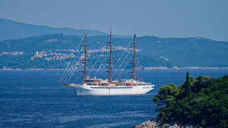 Sailboats and yachts in the sea