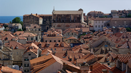 Dubrovniks buildings, roofs and city viewの写真素材