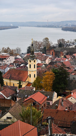 Zenum Belgrade view from Gardosの写真素材