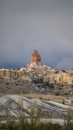 Views of cappadocia with rocks and valleysの写真素材