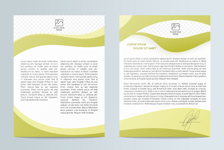 Business brochure . Brochure Flyer design. Front page and back page. Brochure Layout template. Easy to use and edit.のイラスト素材