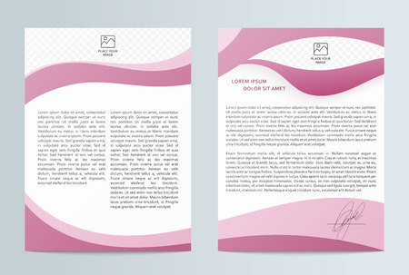 Business brochure . Brochure Flyer design. Front page and back page. Brochure Layout template. Easy to use and edit.のイラスト素材