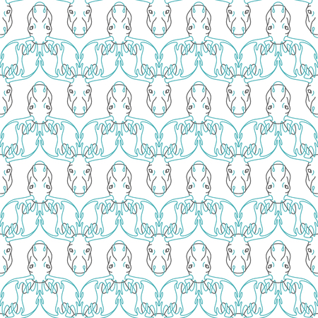 Pattern background with a deer . Seamless patterns with elk. Head pattern elk . Pattern design seamless.のイラスト素材