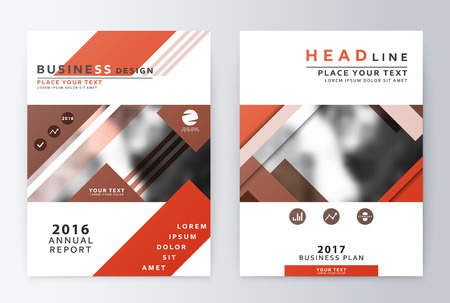 Annual report and brochure. Brochure template reports. The business plan template and a flyer . Business paper . Leaflets and cover A4 presentation layout.のイラスト素材