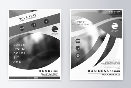 Ready design annual report business finance. Leaflets and cover A4 presentation layout.のイラスト素材