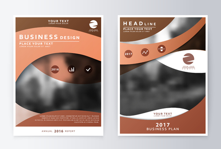 Ready design annual report business finance. Leaflets and cover A4 presentation layout.のイラスト素材