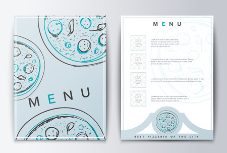 Design menu background pizza for restaurant or coffee.のイラスト素材