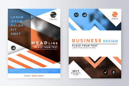 Annual report brochure. Business plan flyer design template. Business paper. Leaflet cover presentation layout in A4 size.のイラスト素材