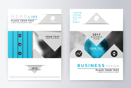 Blue annual Report Brochure. A4 Vector. Annual report design of the first and last page . Business brochure. Catalog Cover. Cover design Report Annual. sover design Report. Business sover design.のイラスト素材