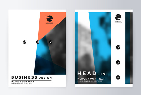 layout design template. Annual report brochure. Business flyer design template. Business paper. Leaflet cover presentation layout in A4 size.のイラスト素材