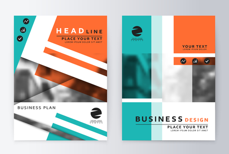 Layout design template, annual report brochure. Business flyer design templateのイラスト素材