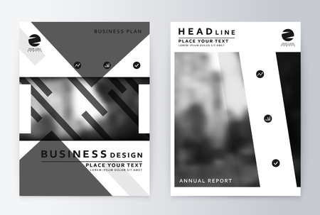 layout design template. Annual report brochure. Business flyer design template. Business paper. Leaflet cover presentation layout in A4 size.のイラスト素材