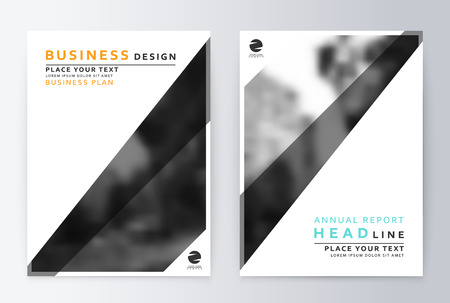 Cover design white. Template brochure. Flyer annual report layout. Presentation template business flyer a4 white.のイラスト素材