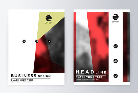 layout design template. Annual report brochure. Business flyer design template. Business paper. Leaflet cover presentation layout in A4 size.のイラスト素材