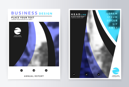Layout design template, annual report brochure. Business flyer design templateのイラスト素材