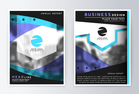 Layout design template, annual report brochure. Business flyer design templateのイラスト素材