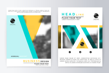 Layout design template, annual report brochure. Business flyer design templateのイラスト素材