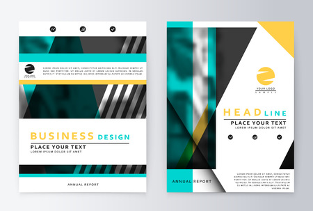 Layout design template, annual report brochure. Business flyer design templateのイラスト素材