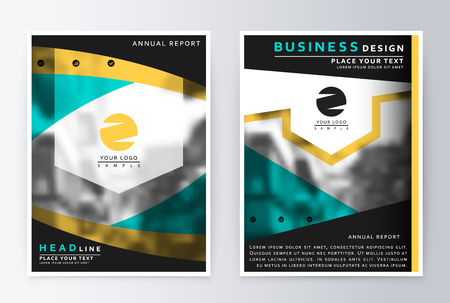 Layout design template, annual report brochure. Business flyer design templateのイラスト素材