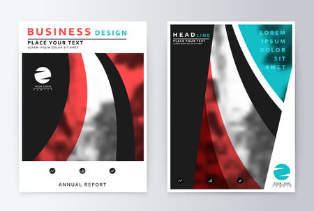 Layout design template, annual report brochure. Business flyer design templateのイラスト素材