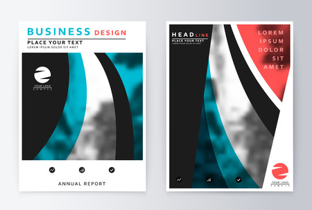 Layout design template, annual report brochure. Business flyer design templateのイラスト素材