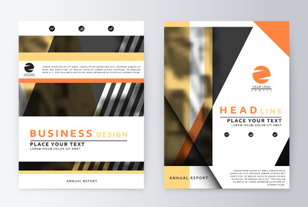Layout design template, annual report brochure. Business flyer design templateのイラスト素材